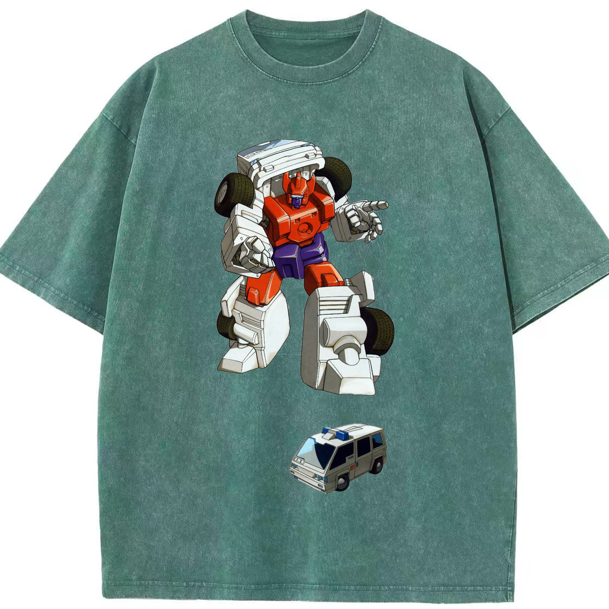（画像用）  綿100% ヴィンテージ風 半袖Tシャツ（フロントプリント）